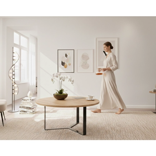 STOLIK KAWOWY z Drewna Litego  Dębowego - Jesionowego  STK-916